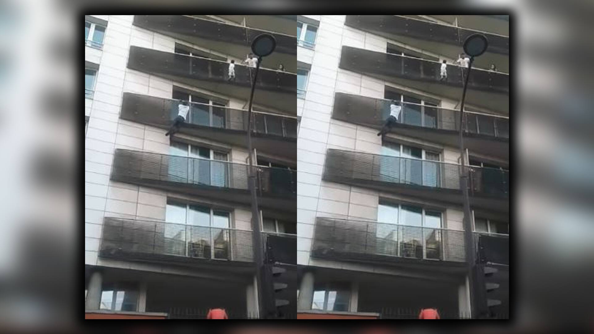 Watch: This man is undoubtedly the real Spider-Man, climbs 4th floor to save a child