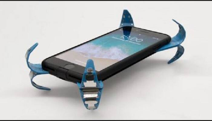 the 'mobile airbag' pops open to protect your phone when it drops