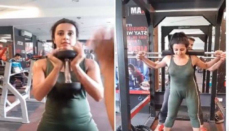 Kannada Actress Sanjana Galranis Workout Video Goes Viral in Social Media