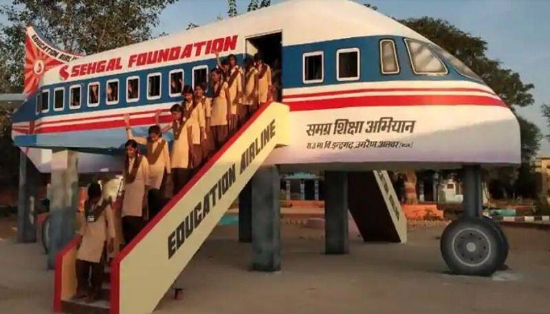 Classroom inside plane draws attention government school in Rajasthan