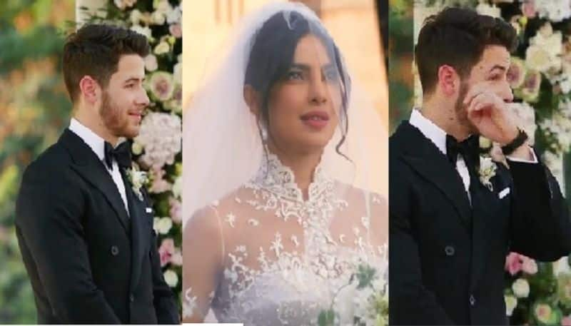 nick jonas got emotional after seeing bollywood actress priyanka chopra in bridal look