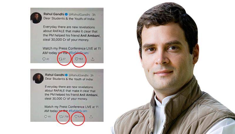 37 to 1798 in one second, Who is retweeting Rahul Gandhi?