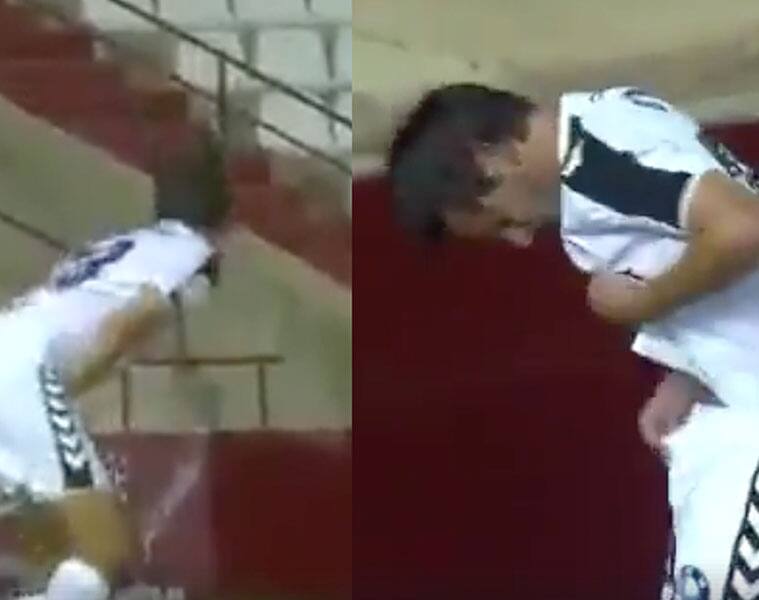 Argentina footballer injures his private part