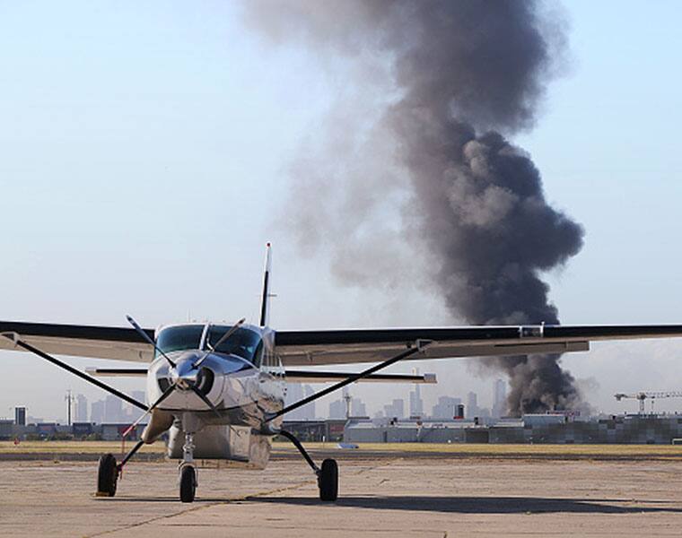 In Pics Plane Crashes Near Melbourne Shopping Centre