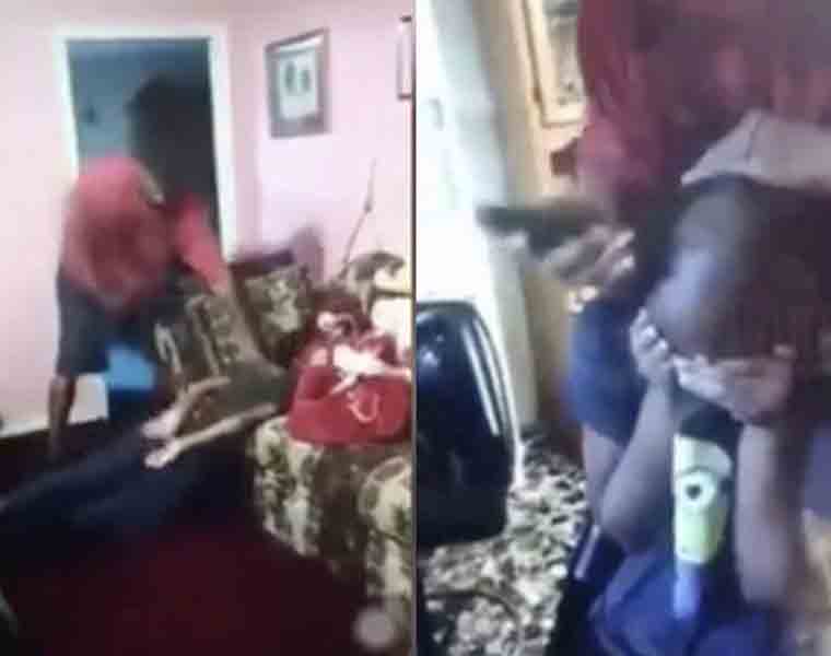 Father beats a teenage girl with a belt then shaving off her hair as punishment for downloading Snapchat