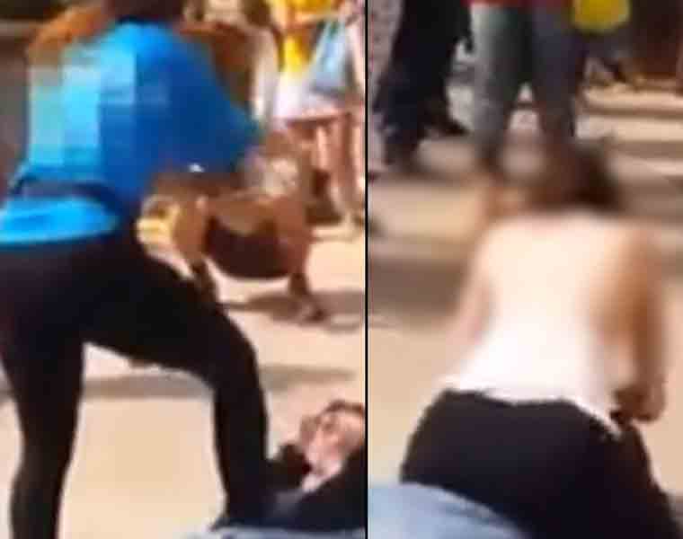 Video: Woman rubs her breasts on man's face to teach him a lesson for harassing her