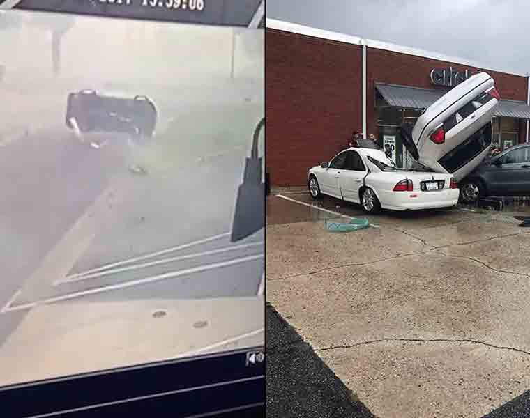 Monstrous Storm Flips Cars Like It's No Big Deal