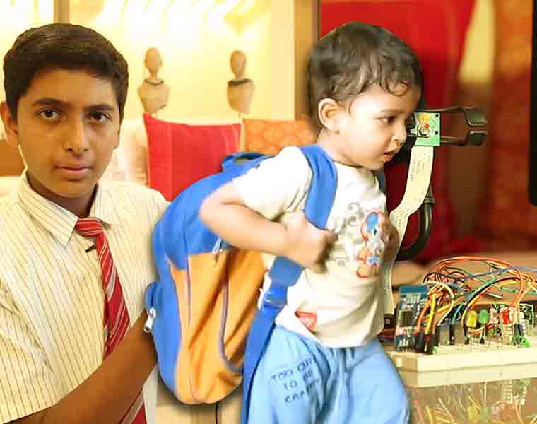 A schoolbag that turns smart to ensure every student is safe