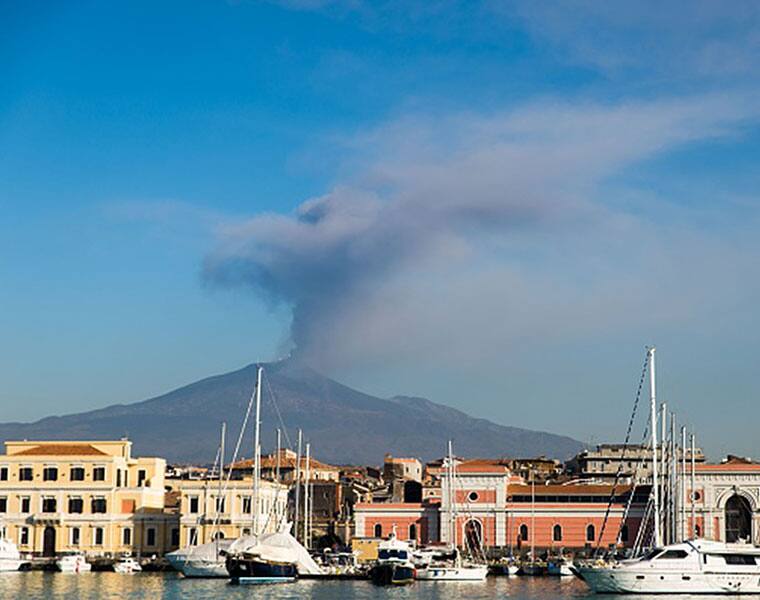 Watch the volcani eruption of Mt Etna in Sicily