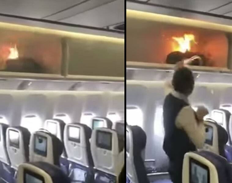 Lucky passengers saved from burning plane in China