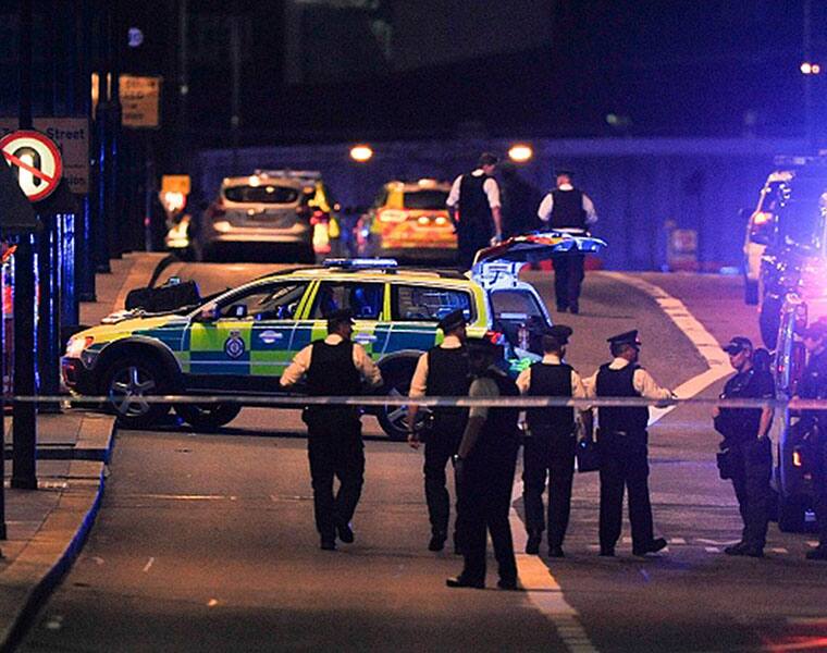 Van runs over people outside north London mosque