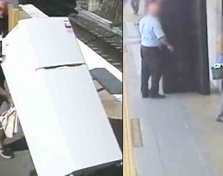 Watch: People carry fridges, couches on local train