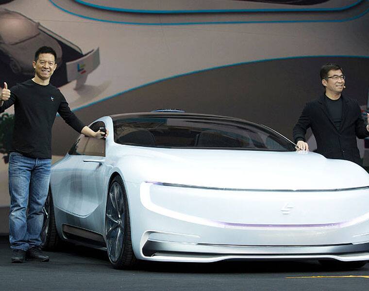 LeEco unveils driverless electric car