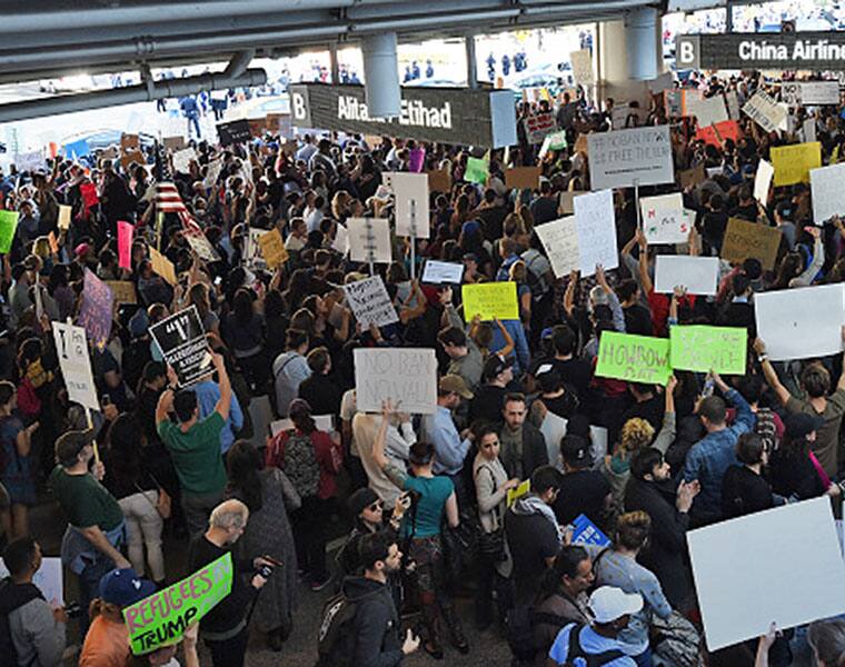 protests erupt in US following muslim ban