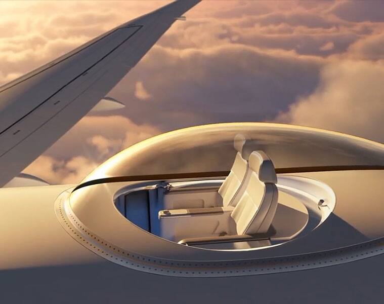 Will you pay to sit in this glass dome on top of an airplane?