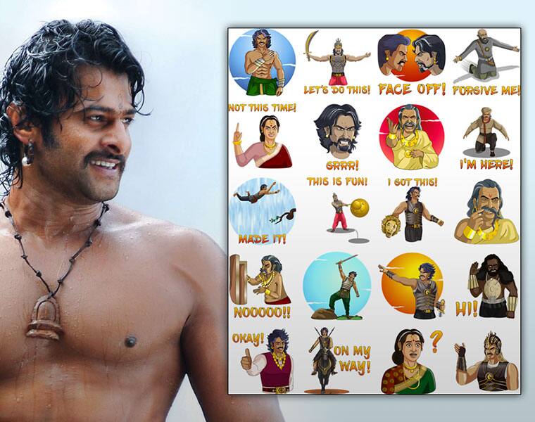 Baahubali stickers on Facebook