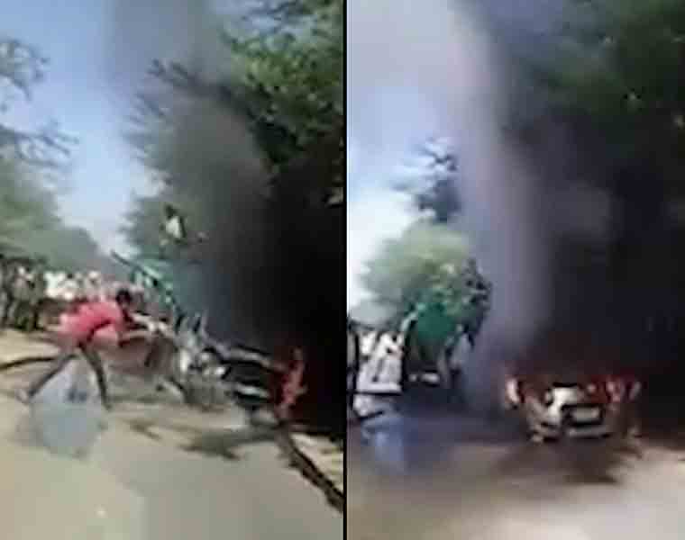 Video: Man locks his two wives in a car, kills them by setting it on fire