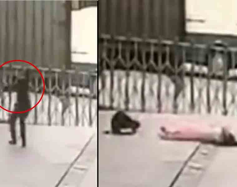 Suicidal woman jumps from a building, security man tries to save her, both die