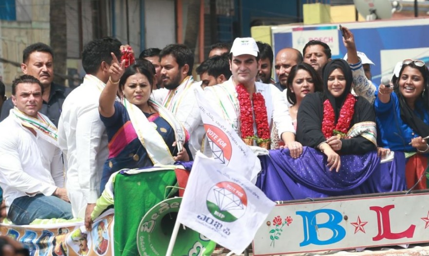 Bollywood stars campaign for MEP candidates in Bengaluru