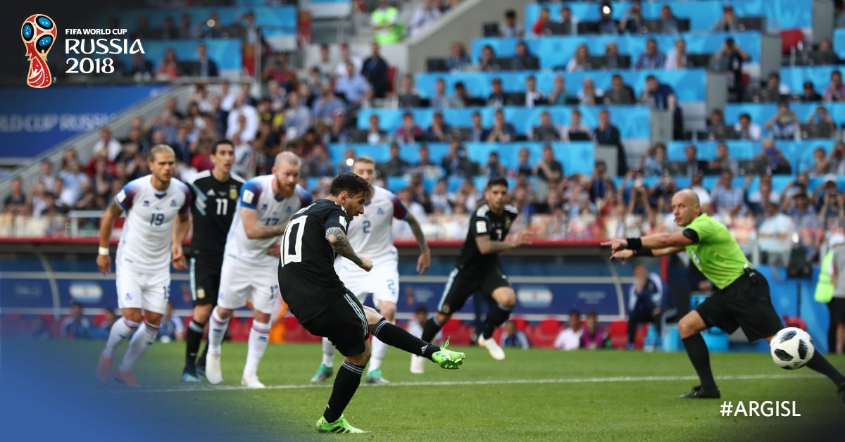 FIFA 2018 Messi Misses Penalty As Iceland Hold Argentina To 1-1 Draw