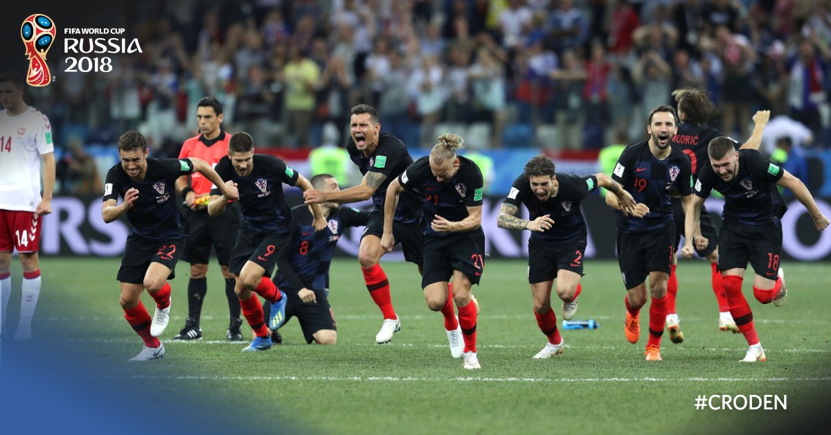 FIFA World Cup 2018  Croatia beat Denmark on penalties