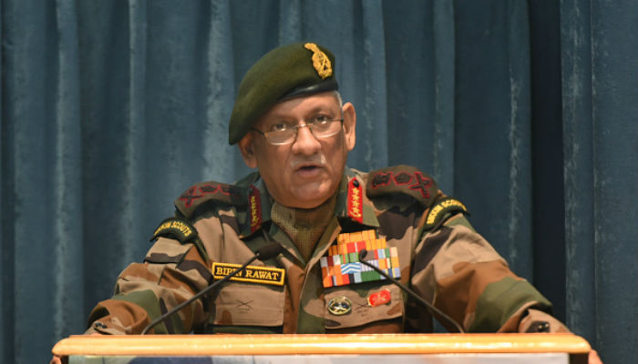 Indian Army Chief Rawat warns Pakistan of stern action