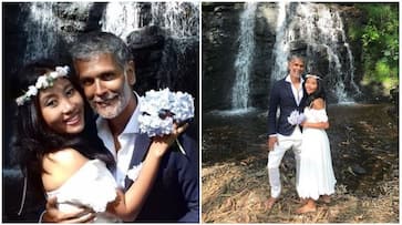 Milind Soman-Ankita Konwar tie the knot again, this time barefoot in the woods!