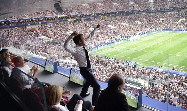 Twitter Loves Emmanuel Macron Excited Reactions During World Cup Final