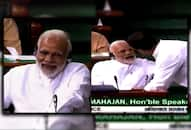 PM Modi laugh on Rahul Gandhi speech