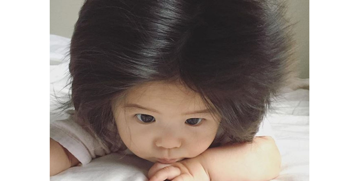 The internet star this 6-month-old baby's hair