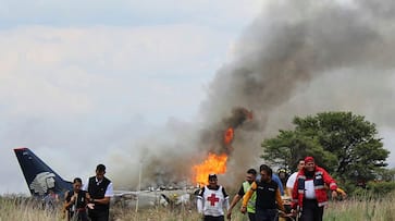 Mexico airliner crashes and burns, but all aboard survive