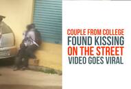 Couple from college bunk classes and go on a kissing spree on street, video goes viral