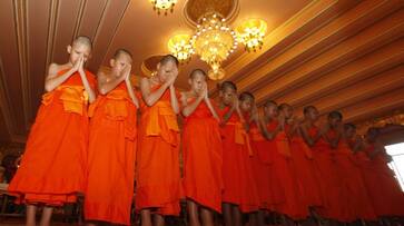 Rescued Thai cave boys graduate as Buddhist monks, pay tribute to deceased navy personnel