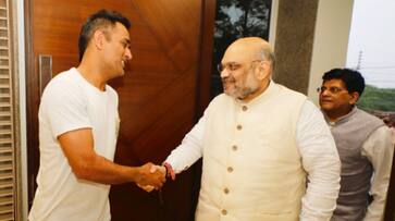 Amit Shah meets Mahendra Singh Dhoni in Delhi