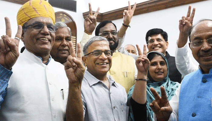 NDA Candidate Harivansh elected Rajya Sabha Deputy Chairman PM Narendra Modi congratulates