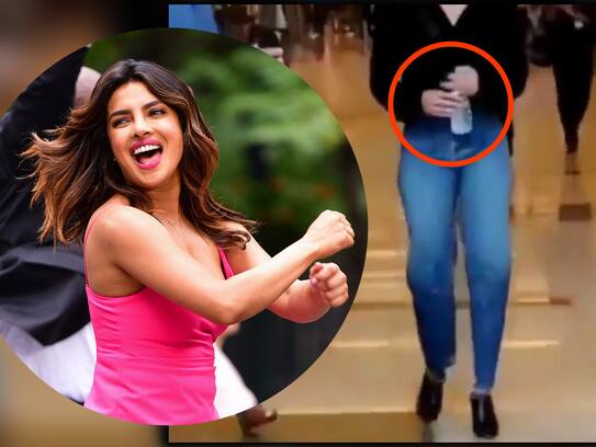 priyanka chopra come back in india, caught on mumbai airport