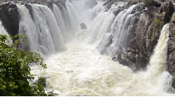 Hogenakal Falls in Hanur is restricted to view snr