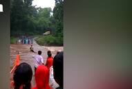 Man washes away in over flowing river water in Chhattisgarh