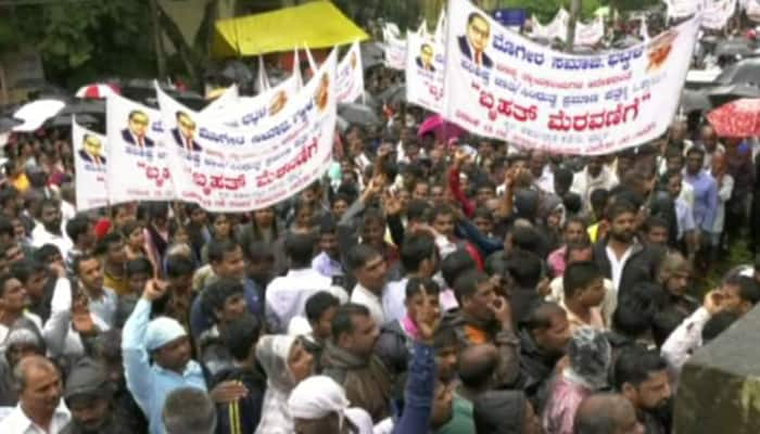 Cate Certificate  Amid Heavy Rains Massive Protest By Moger Community in Bhatkal