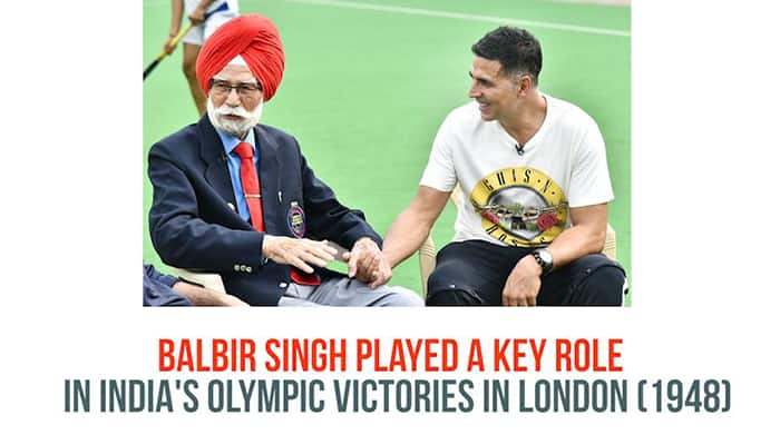 Gold: Akshay Kumar meets Balbir Singh who put Indian hockey on top of world chart in 1948