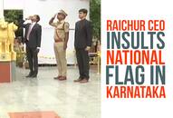 Independence Day Raichur CEO insults National Flag in Karnataka Video