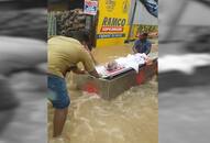 Kerala floods man body boat final rites