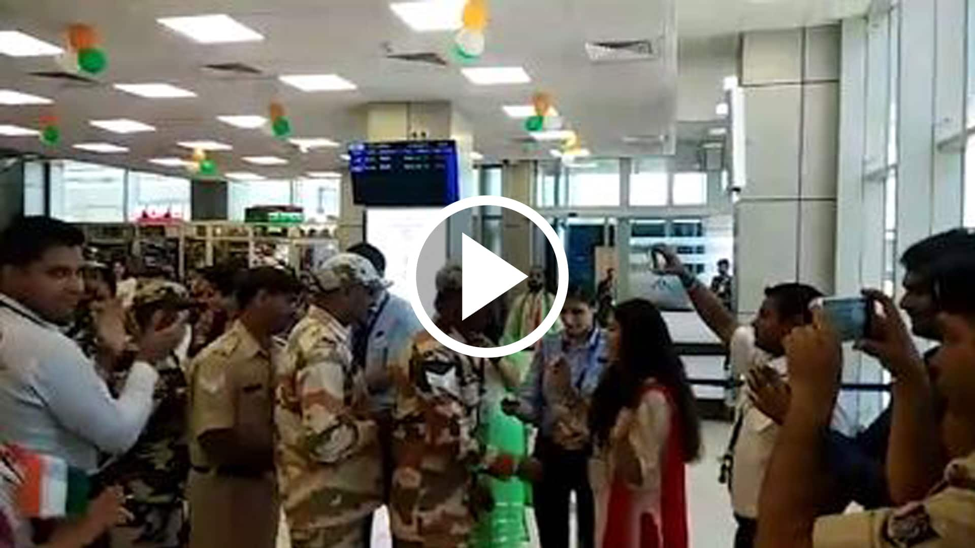 CAPF personnel felicitated and honoured at Jammu airport