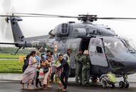 Kerala floods  hostel students Chengannur rescued  Indian Air Force Video