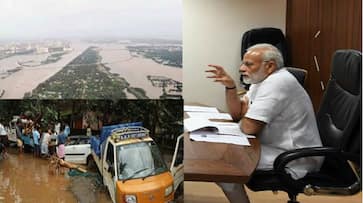 KERALA FLOOD PRIME MINISTER NARENDRA MODI  AERIAL SURVEY AFFECTED AREAS