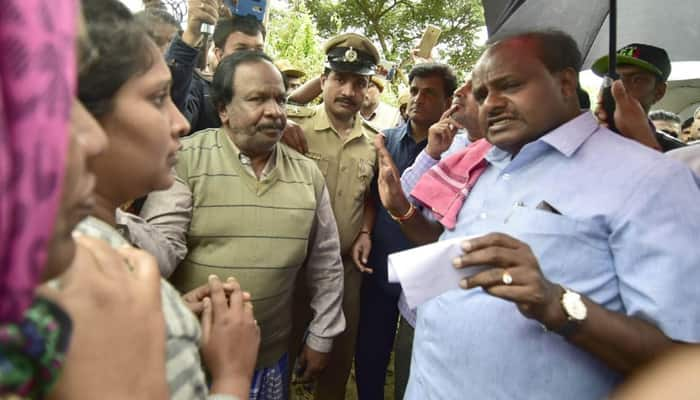 CM HD Kumaraswamy Visits Flood Affected Kodagu For 2nd Day