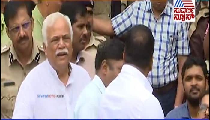 Minister R.V. Deshpande visit flood hit Madikeri