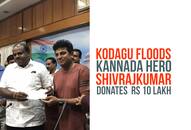 Kodagu floods Kannada film actor Shivarajkumar  Rs 10 lakh  relief measures Video