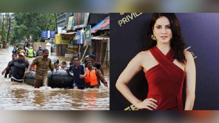 Did Sunny Leone donated 5 crore to Kerala flood victims