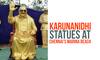 Karunanidhi statues at Chennai’s Marina Beach